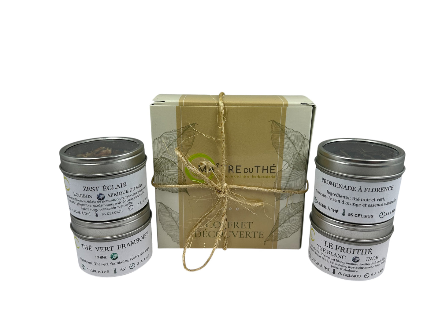 Petit coffret cadeau de 4 thé fruité Maître du thé