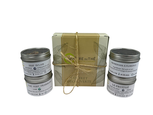 Petit coffret cadeau de 4 thé fruité Maître du thé 