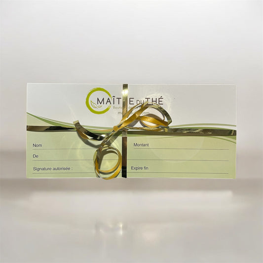Certificat cadeau Maître du thé